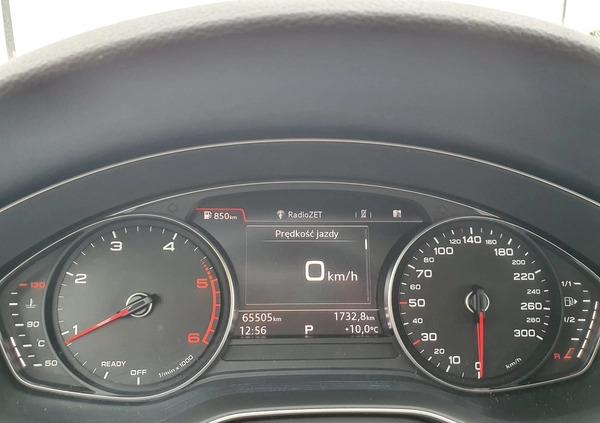 Audi A4 cena 107000 przebieg: 65505, rok produkcji 2019 z Myszków małe 79